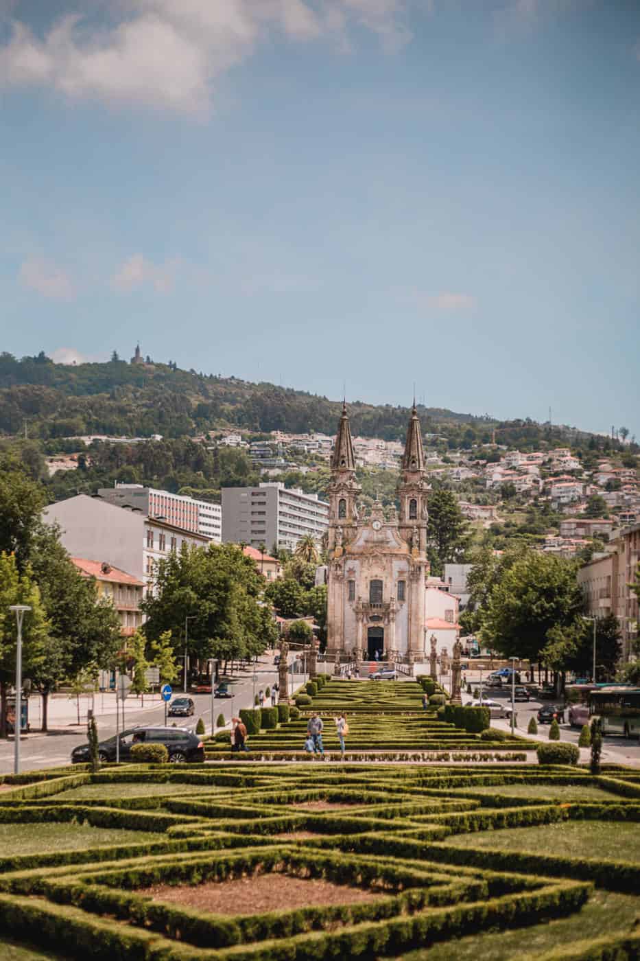 Portugal Travel Guides 1 Church with garden in Guimaraes Portugal