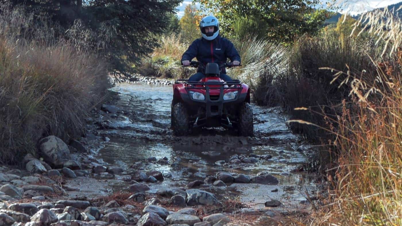 Quad bike safari at Deeside Activity Park Aberdeenshire Scotland