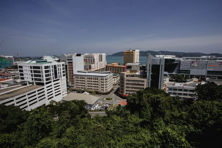 City view of Kota Kinabalu from Signal Hill
