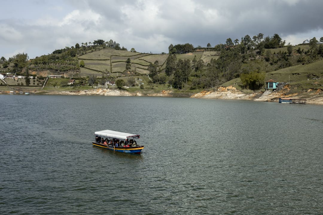 Medellín to Guatapé: falling in love with Colombia & visiting Guatapé on a day trip from Medellín 8 A boat on Lake Guatapé Colombia
