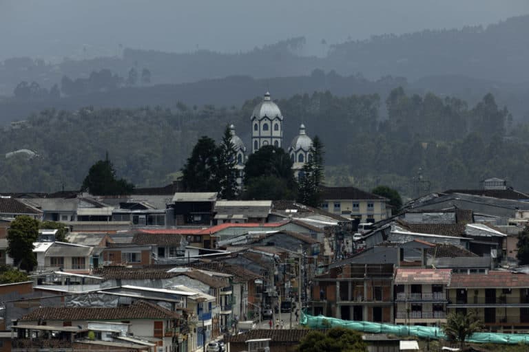The main church in Filandia Colombia