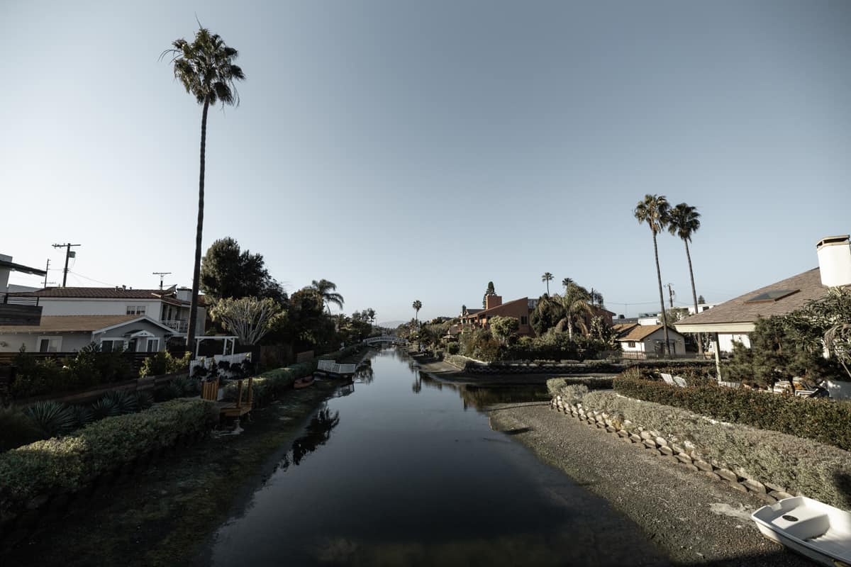Venice Canals in Los Angeles California USA