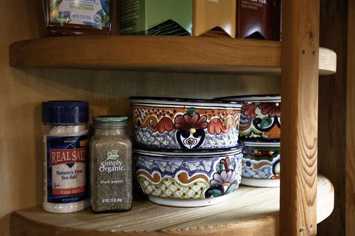 Inside the kitchen of a tiny house in Portland USA