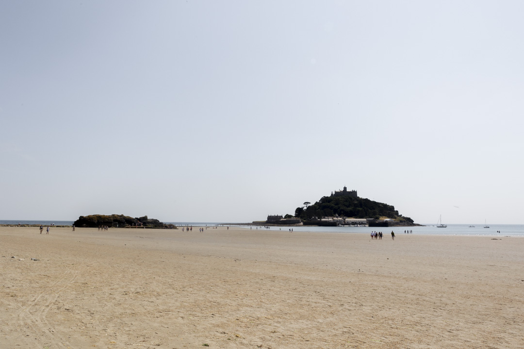 4 Days In Cornwall: A Long Weekend In Cornwall Guide For Eco-Conscious Travellers 10 a view of st michael's mount from Marazion beach