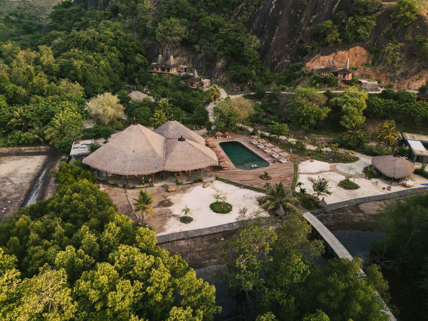 Studio Alajode: Where story meets strategy | Travel Marketing & Media Services 37 Aerial view of the full Menjaga Bay resort