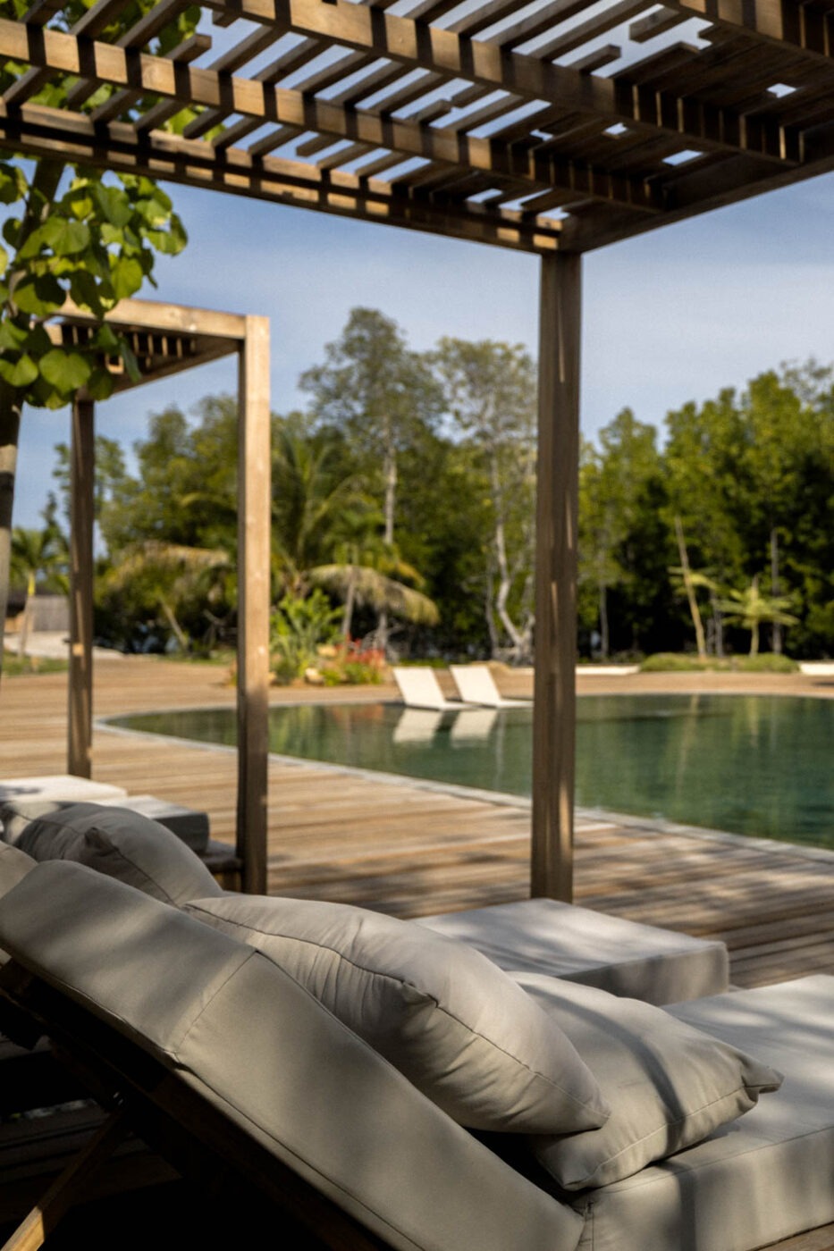 Studio Alajode: Where story meets strategy | Travel Marketing & Media Services 39 Sun loungers at Menjaga Bay Resort