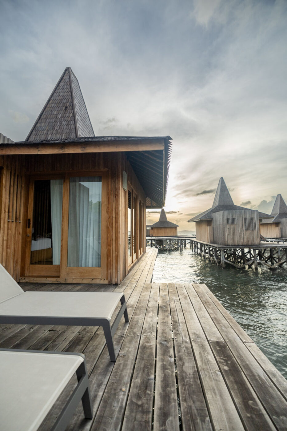 Terrace on the sea suites at Menjaga Bay