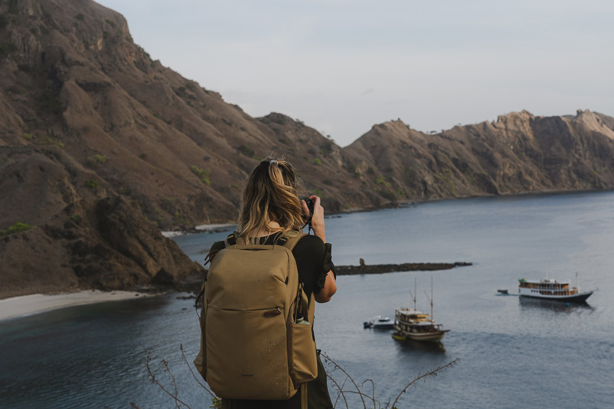 Jodie taking a photo in Indonesia
