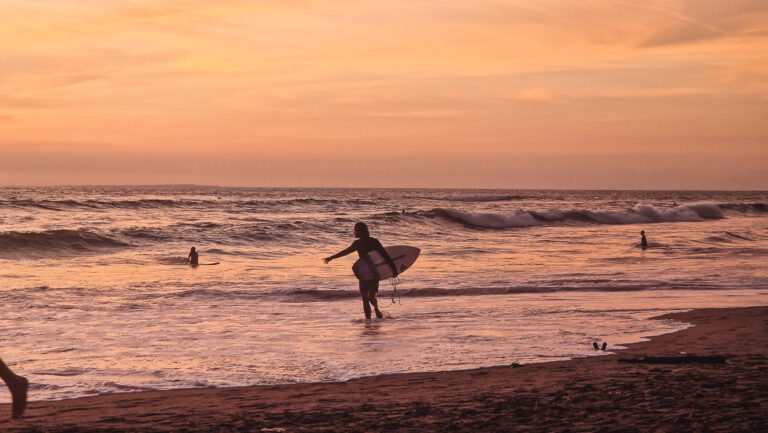 Surfing in Canggu, Bali