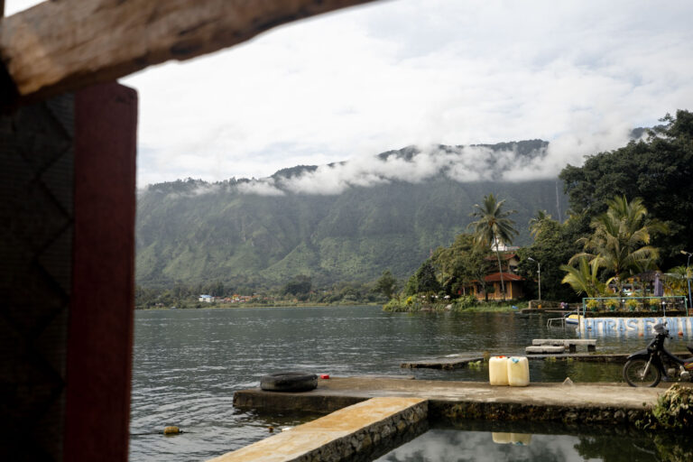 View of Lake Toba from Tabo Cottages on Samosir Island