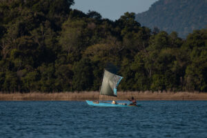 A boat in Gal Oya National Park Sri Lanka
