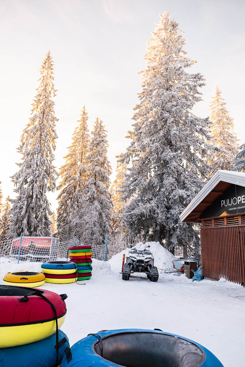Kuopio in Winter: A Surprising Lapland Alternative in Finland's Lakeland Region 11 Snow tubing at Puijo Peak in Kuopio Finland in winter