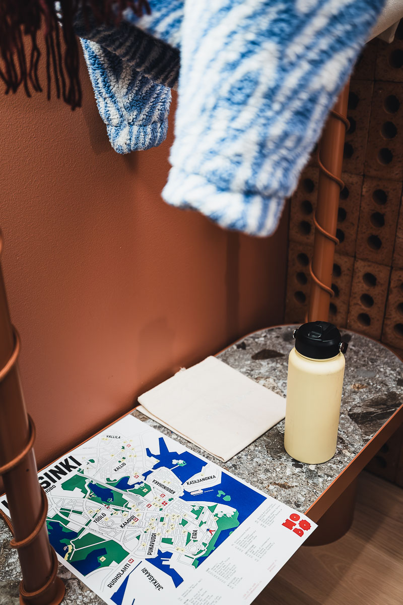 Hobo Hotel Helsinki: A Charmingly Quirky Boutique Hotel in Helsinki, Finland 7 A Helsinki map on a wardrobe stand