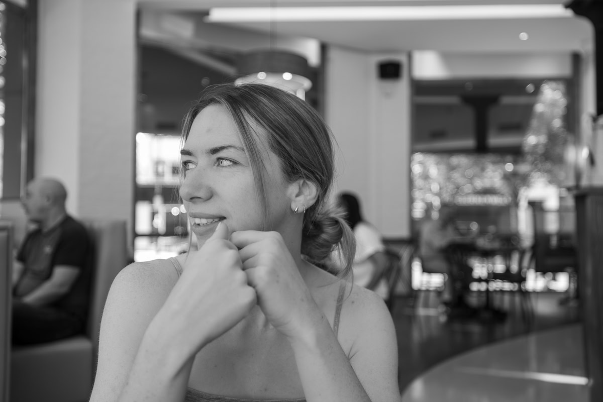 Marrable’s Farringdon Hotel: A Stylishly Understated Green Hotel in London's Clerkenwell 14 A black and white photo of Jodie inside Gazette restaurant London